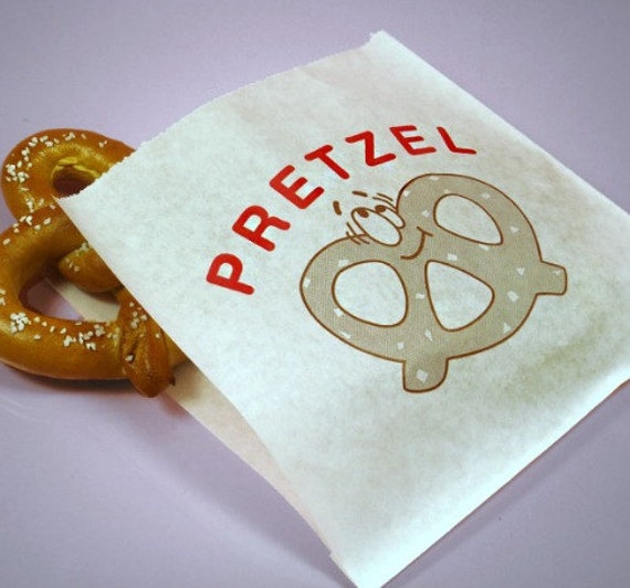 50 Pretzel Bags Pretzel party bags Pretzel snack by PartySurprise