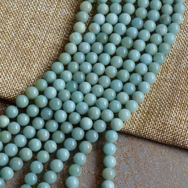 8mm Amazonite Beads Gemstone Beads8mm1mm holeSemi Precious