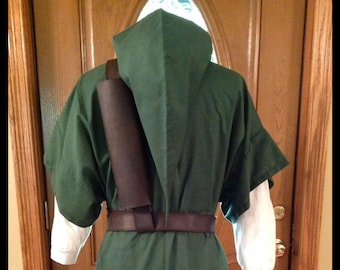 3 Piece Costume For Legend Of Zelda Link, Cosplay, Elf or Warrior-Tunic, Hat and Belt/Strap Only