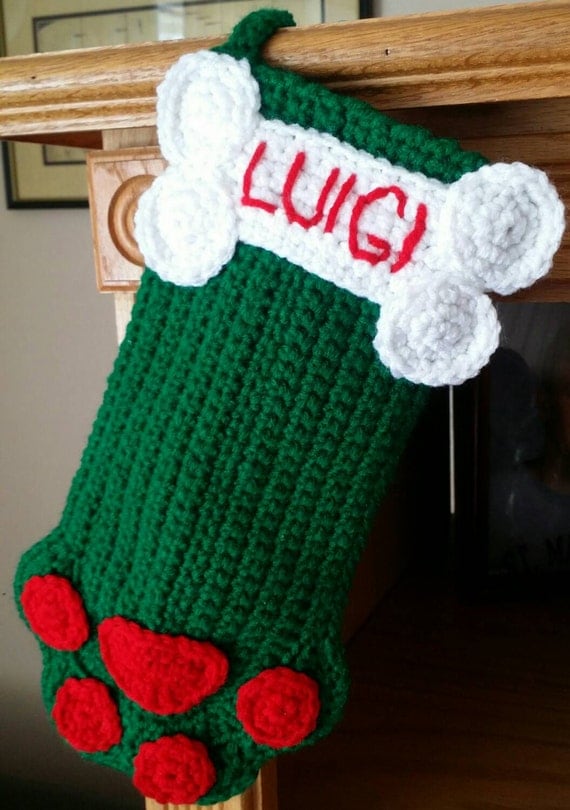 Crochet Personalized Dog Stocking