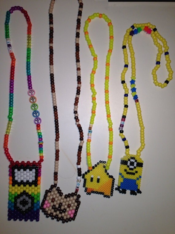 Kandi Necklaces. by PandaWearness on Etsy