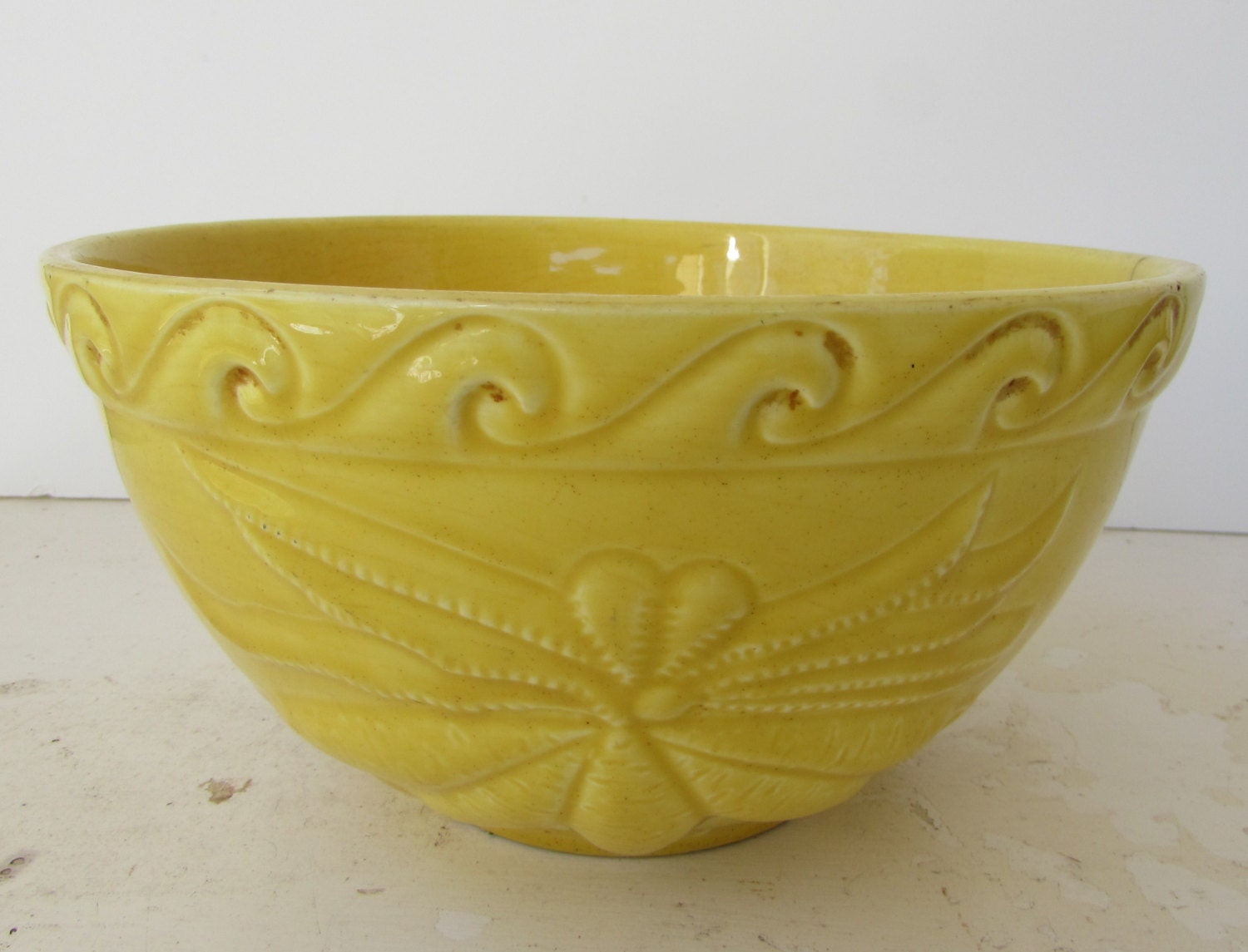 Hull Oven Proof Ceramic Bowl Mid Century Modern Vintage Baking Dish Vegetable Design