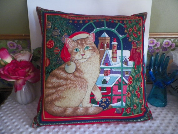 christmas cat pillow covers