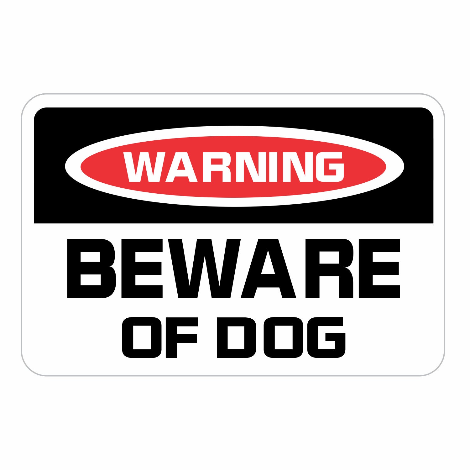 Warning Beware of Dog Aluminum Sign Heavy Gauge No Rust