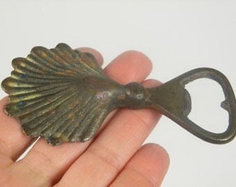 Vintage Saint Jacobs Bronze Bottelopener St.Jaques 1960s Scallop antique