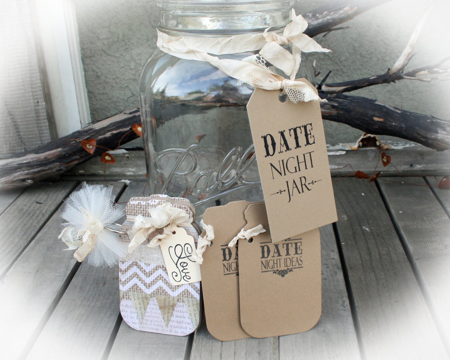 Date Night Tag Book-Wedding Bridal Shower Game by MerryMeDesign