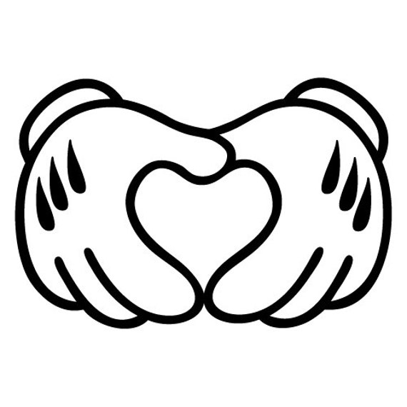 Mickey Mouse Heart from Hand Mini Friend Cartoons by BVStickers