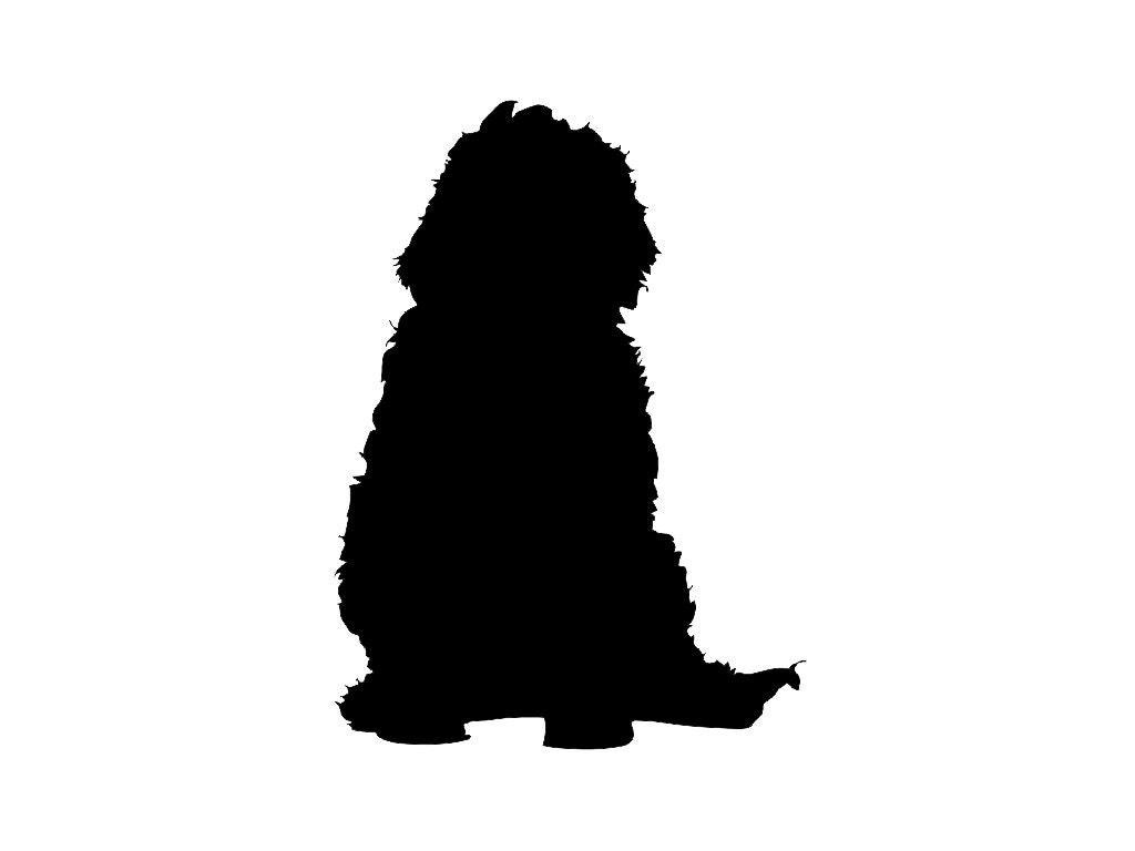 Download Labradoodle v1 Dog Breed Silhouette Custom Die Cut Vinyl Decal