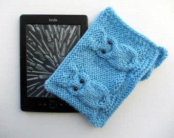 Kindle cover Knit kindle case knitted accessory owl/heart cover e-reader cover Cover for e-book kindle case kindle sleeve owls cozy e-reader