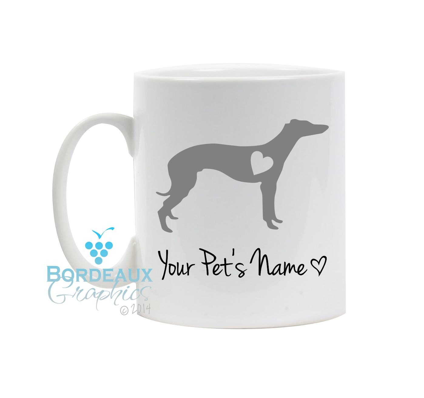 Personalized Italian Greyhound Coffee Cup Dog by BordeauxGraphics