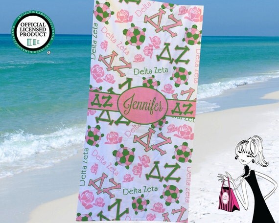 sorority beach towel