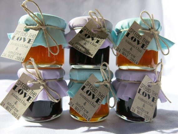 Mini Jam Jar & Honey Wedding Favours / by LittleBowThief on Etsy