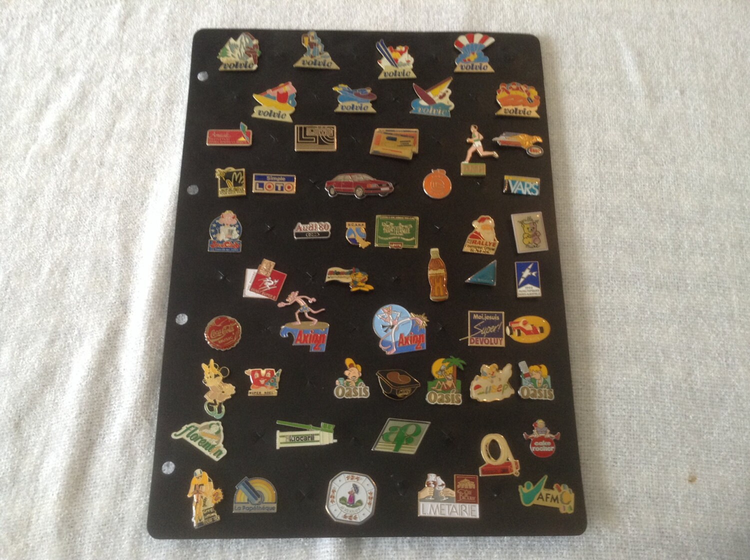 Set of 50 Cork Board / Lapel Pins all in Metal Depicting