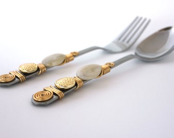 Set Knife   Beaded  similar Cheese cheese Appetizer Items knife  Silverware gold  and set to