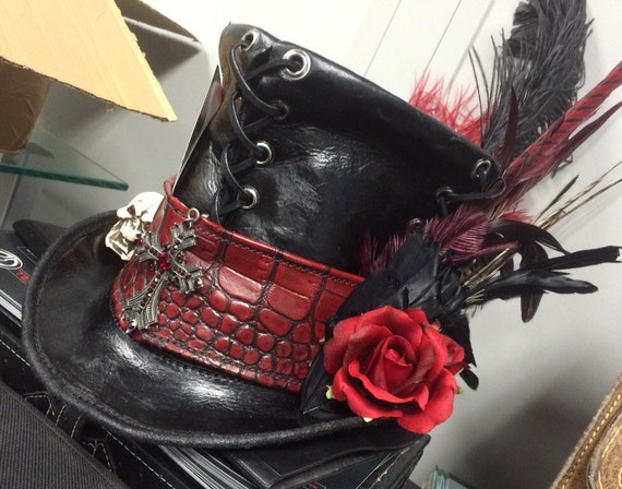 Items Similar To Baron Samedi Voodoo Priest Leather Top Hat On Etsy ...