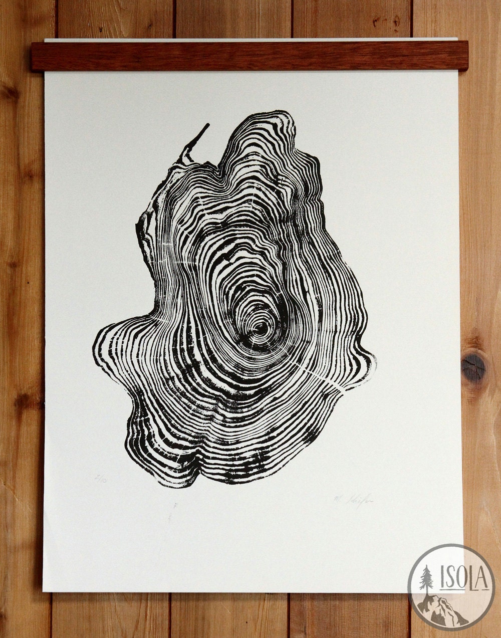 Cedar Tree Stump Print 2