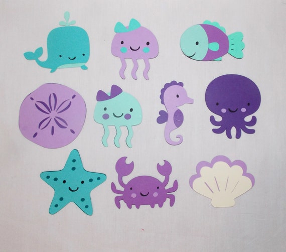 Large Under The Sea Die Cut Choose All 1 Kind Or Any Mix Whale 