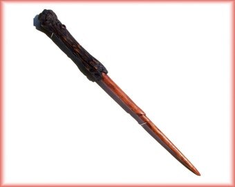 Harry potter's Wand, Fully Hand-carved Cherry Wood, NO RESIN