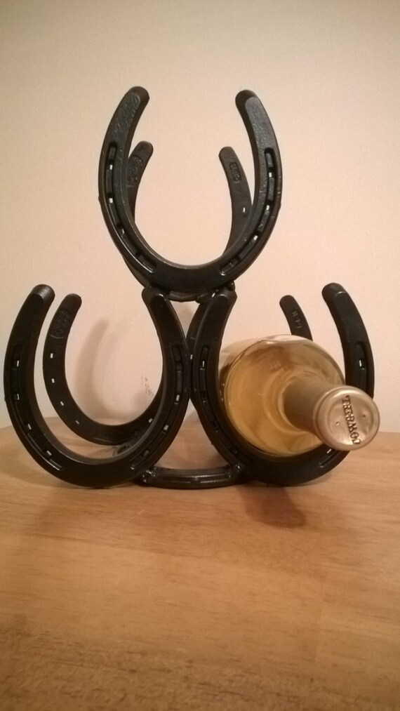 Items similar to Horseshoe Wine Rack on Etsy