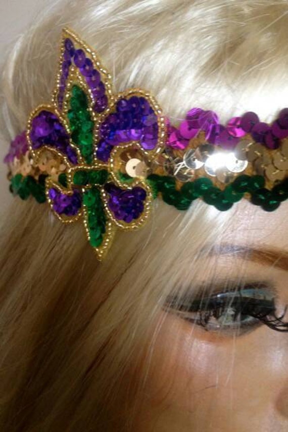 mardi gras headband for sale