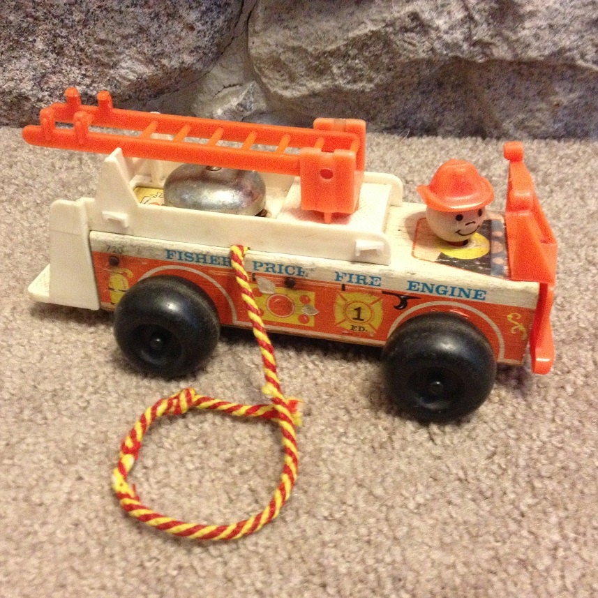 fisher price fire truck toy box