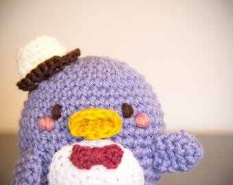Handmade Crochet Miniature TuxedoSam Penguin Stuffed Animal Amigurumi