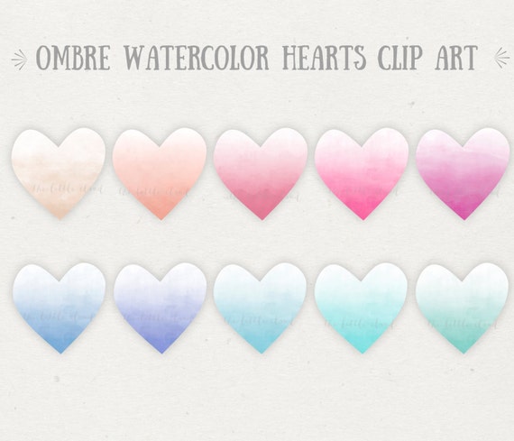 watercolor heart clipart - photo #47