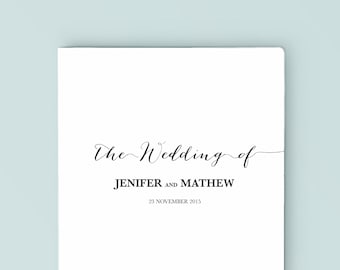 Wedding Program Template | Instant Download | DIY | Black calligrapy