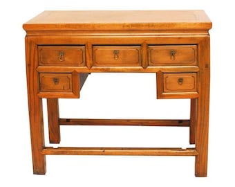Chinese 5 Drawer Hardwood Desk