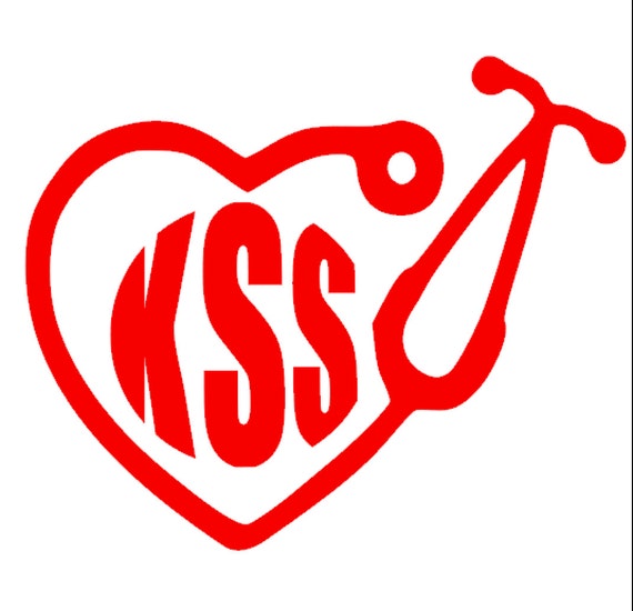 Stethoscope Heart Shape Vinyl Initial Car by TheVinylDestination