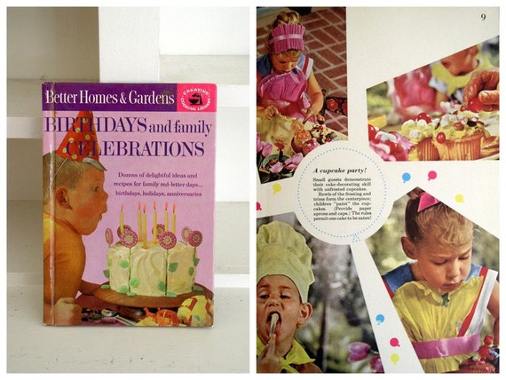 Vintage 1960's Cookbook / Better Homes &amp; Gardens Birthdays