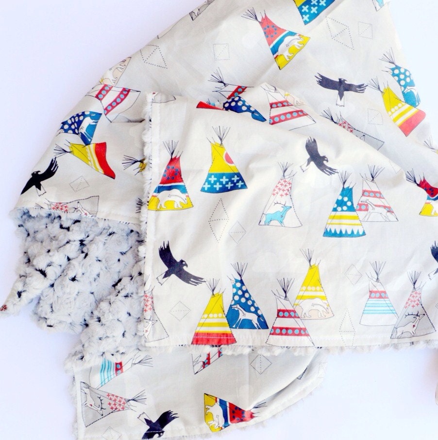 Baby Blanket Modern Teepee Baby Blanket Featuring