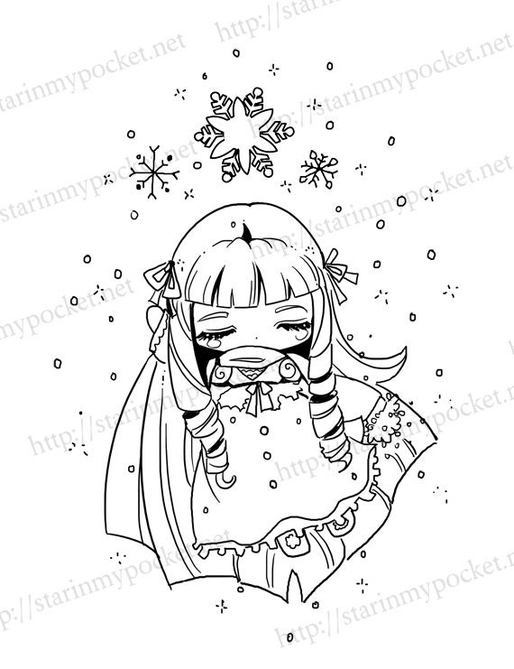 Snowflake Fairy - DIGITAL STAMP Instant Download