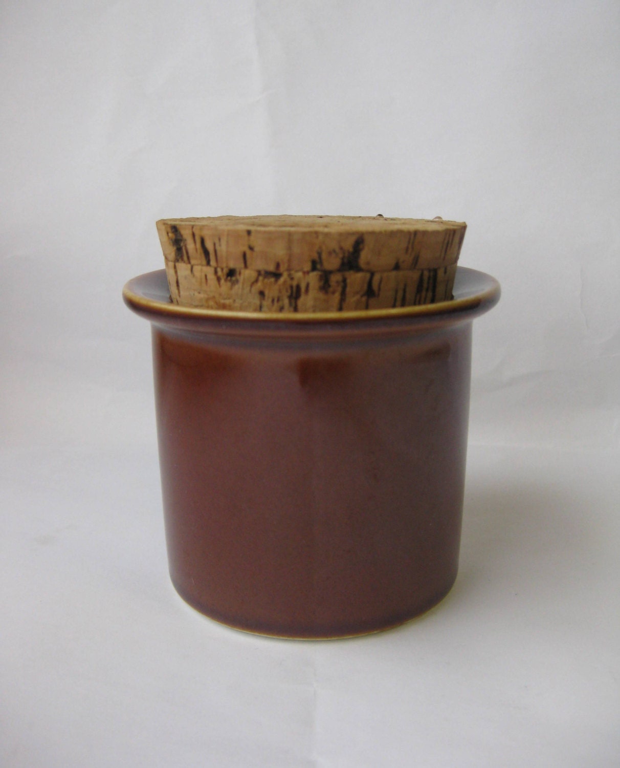 Gustavberg Stig Lindberg pharmacy ceramic container with cork stopper