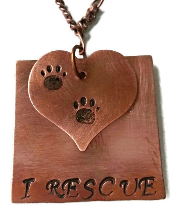 Dog Rescue Necklace Dog Rescue KeyChain Animal Adoption