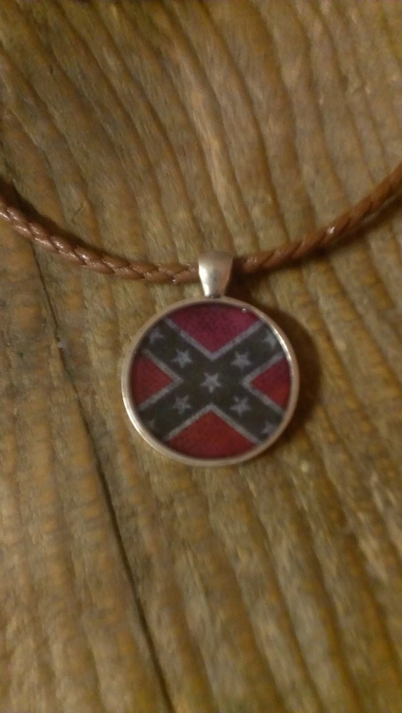 Items similar to Confederate Flag Pendant Necklace on Etsy