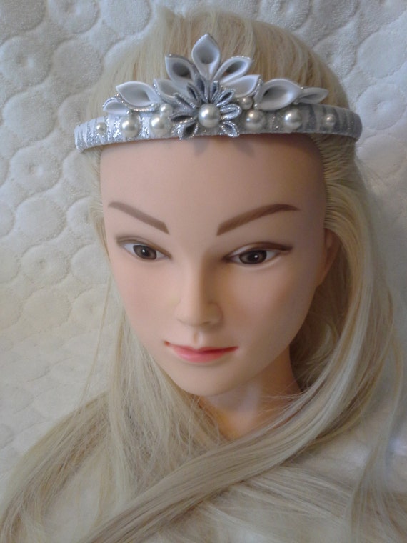 Items similar to silver and white princess crown on Etsy
