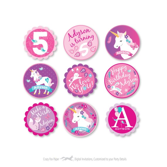 items similar to unicorn cupcake wrappers toppers and straw wraps