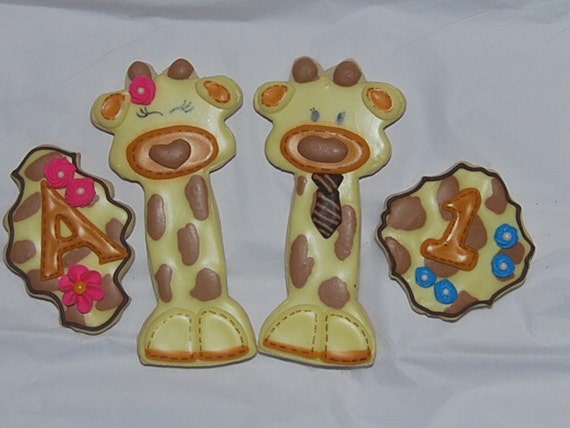 Giraffe Decorated Cookies For First Birthday Or By AryasCookies   Il 570xN.706881123 Leot 