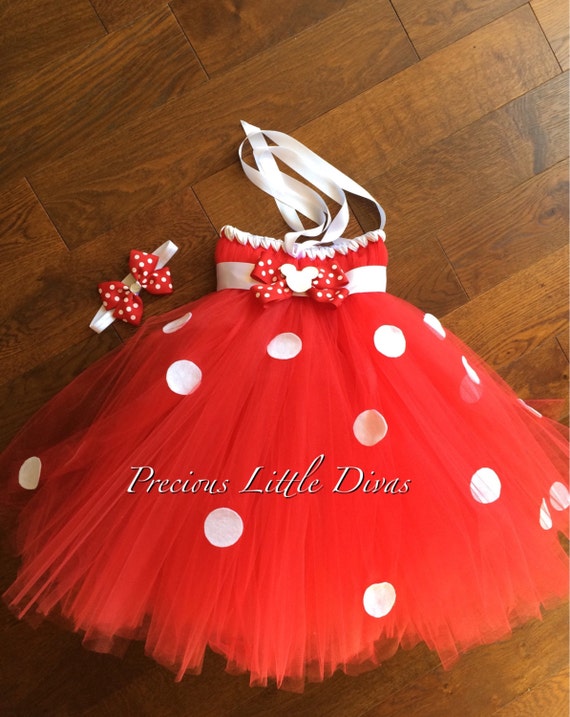 Minnie Mouse Tutu Dress/ Tulle Dress/ Toddler Tulle Dress and Headband ...