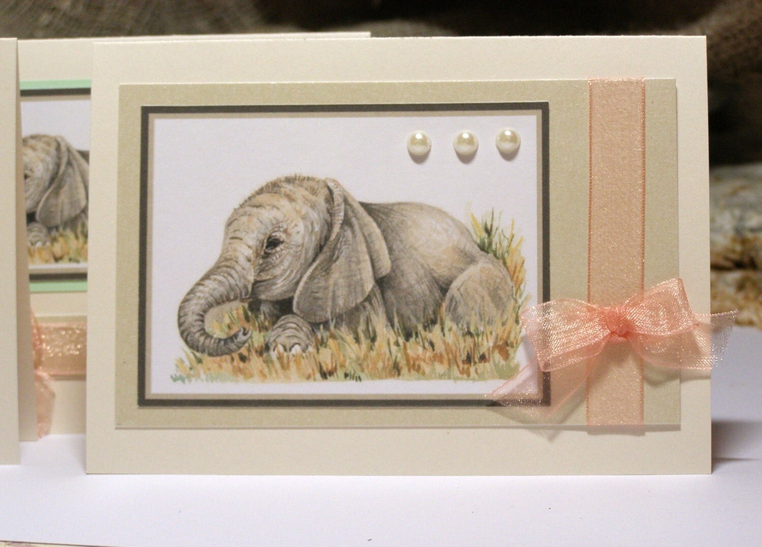 5 6 x 4 Elephant Note Cards Stationery Set by 4SeasonCards on Etsy