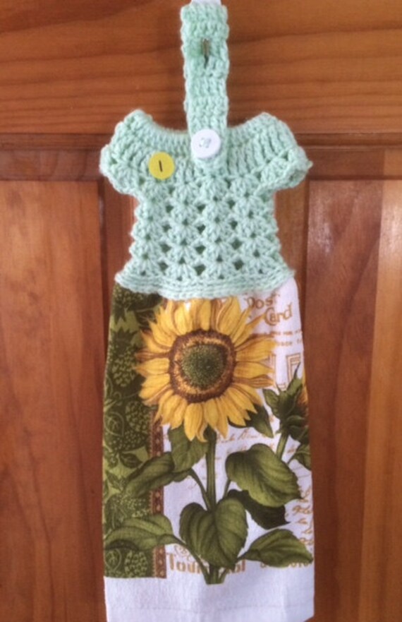 Crocheted Dish Cloth Dress DT1 by GrammaHGifts on Etsy