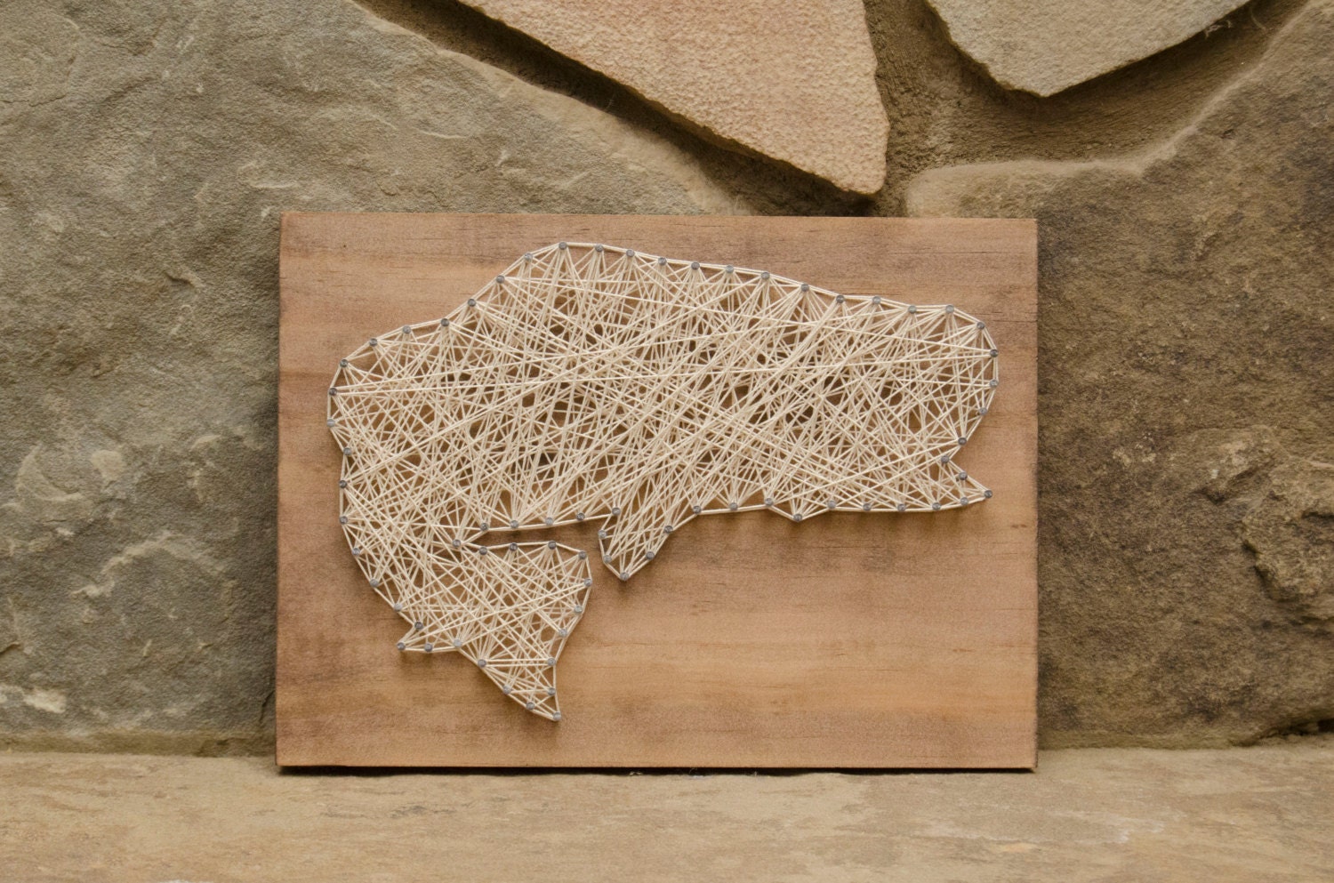 Wood Bass Fish String Art Handmade Wood Decor Home by hwstringart