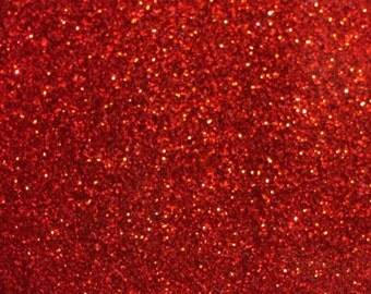 Red Glitter Mirror Canvas Vinyl Topped 9 x 12 Inch Sheet