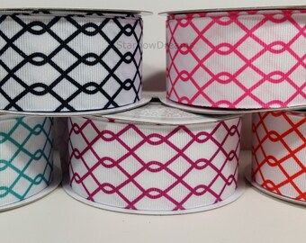 1 1/2" Grosgrain Interlocking Zig Zag Ribbon - 10 yards