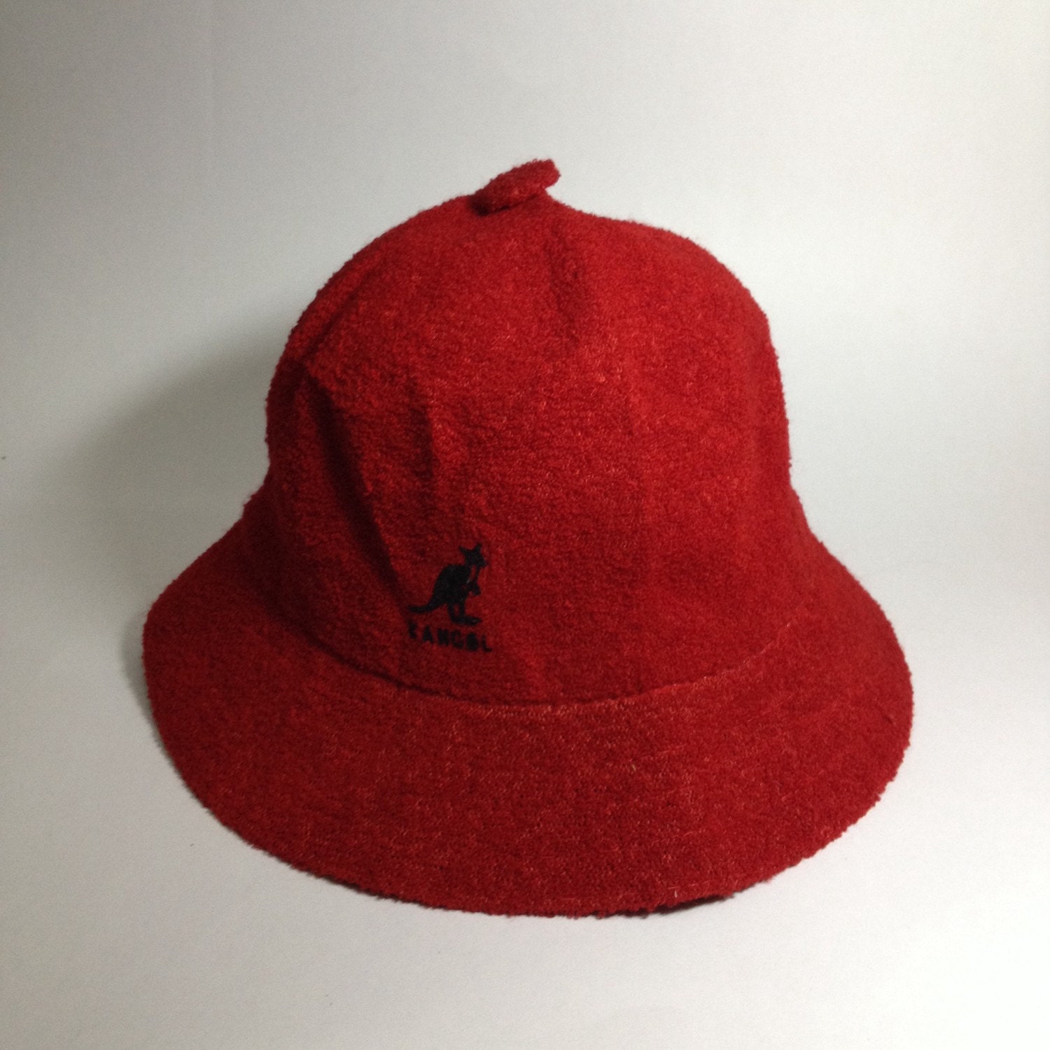 Authentic Kangol Design Bermuda Red Casual Bucket Hat Cap Sz L