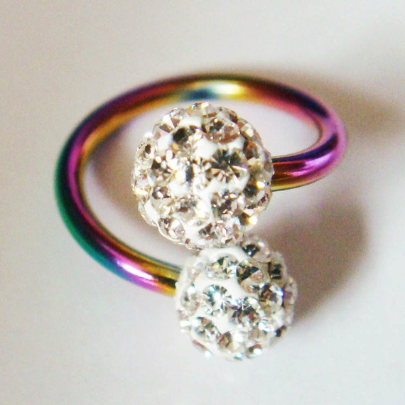 14g1/2 Cute Spiral belly rings navel ring bar by zakkasweetdream