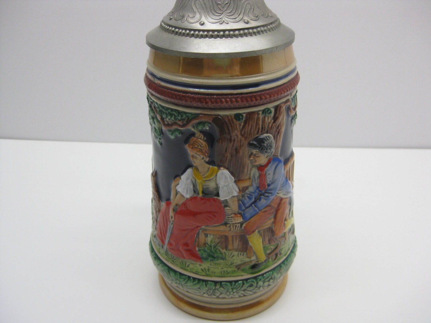Beer Stein Gerz W. Germany Handarbeit Couple by JNJantiques