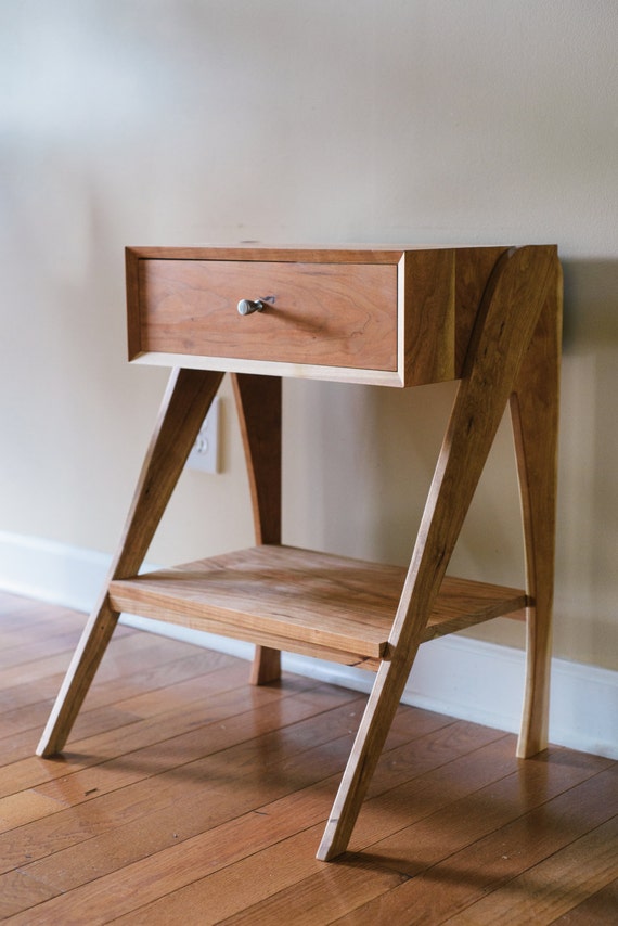 Items similar to Handmade Mid Century Nightstand on Etsy