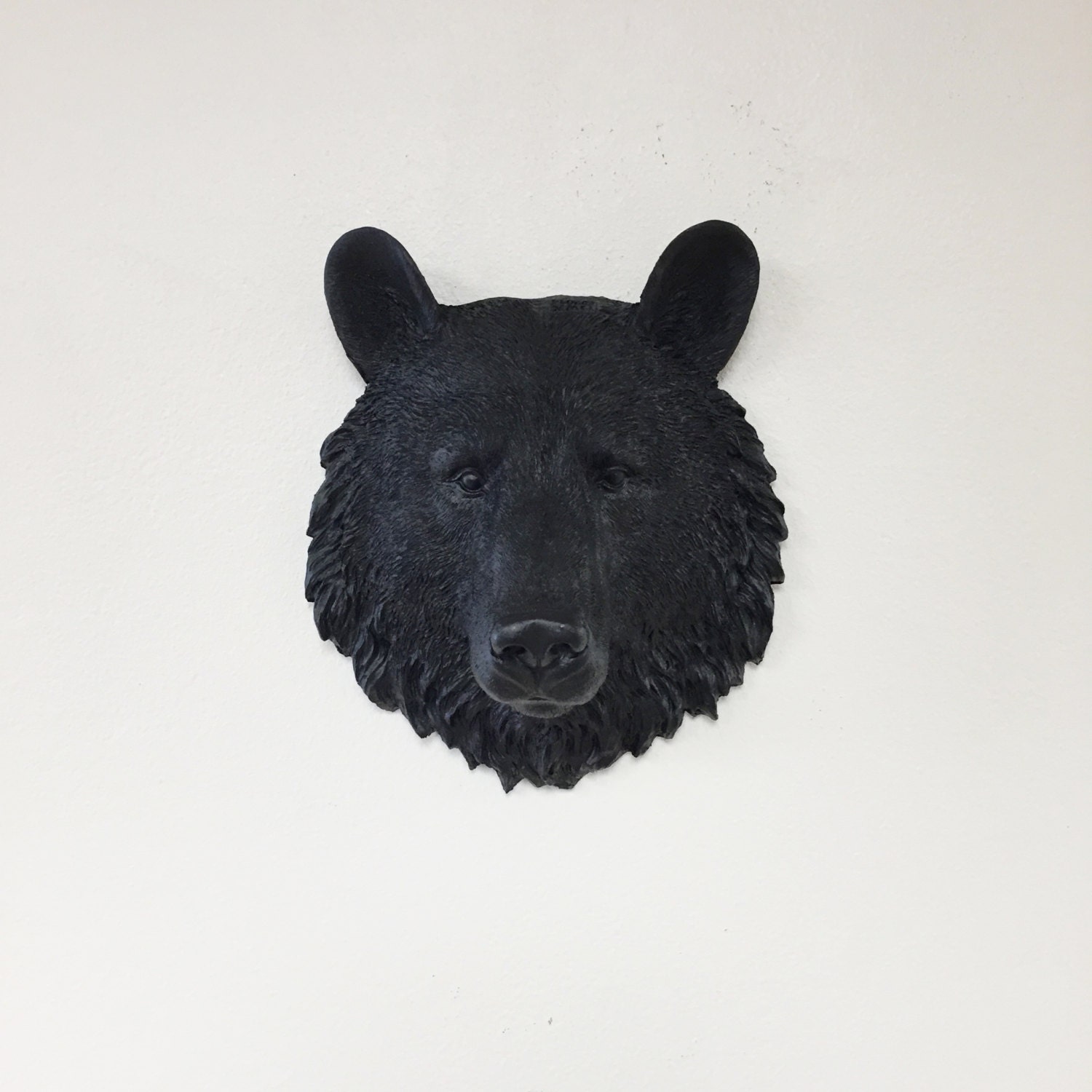 real bear head wall mount